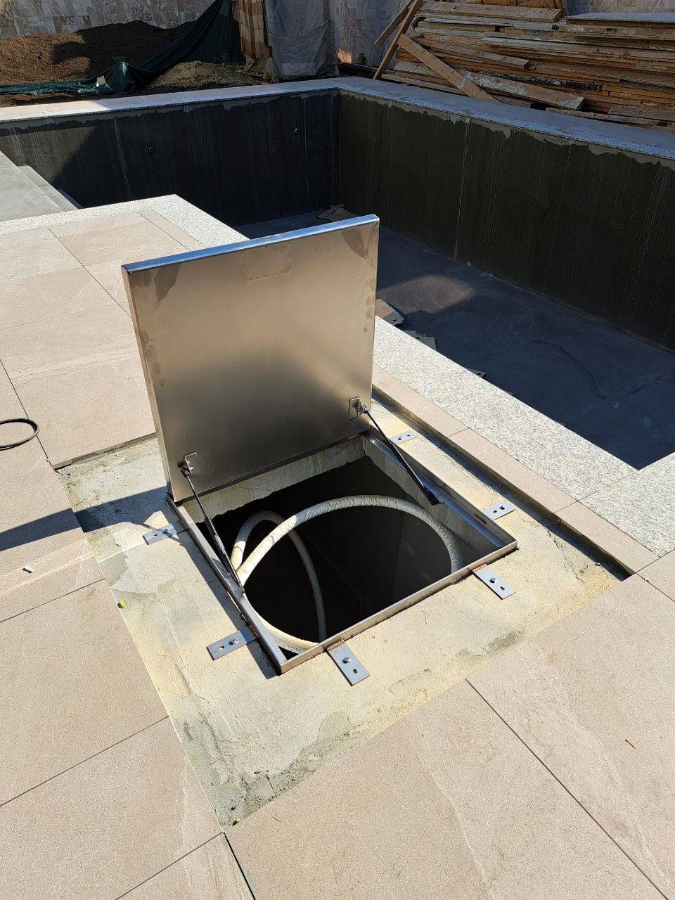 Trapa Beci din Inox-3mm - Camera Tehnica Piscina Placabila Cu Gresie  foto 7