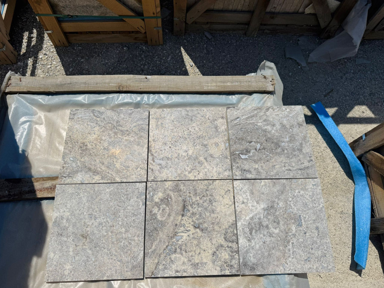 Travertin gri Silver Gray – piatră naturală pentru fațadă, podea și pereți interior/exterior foto 5