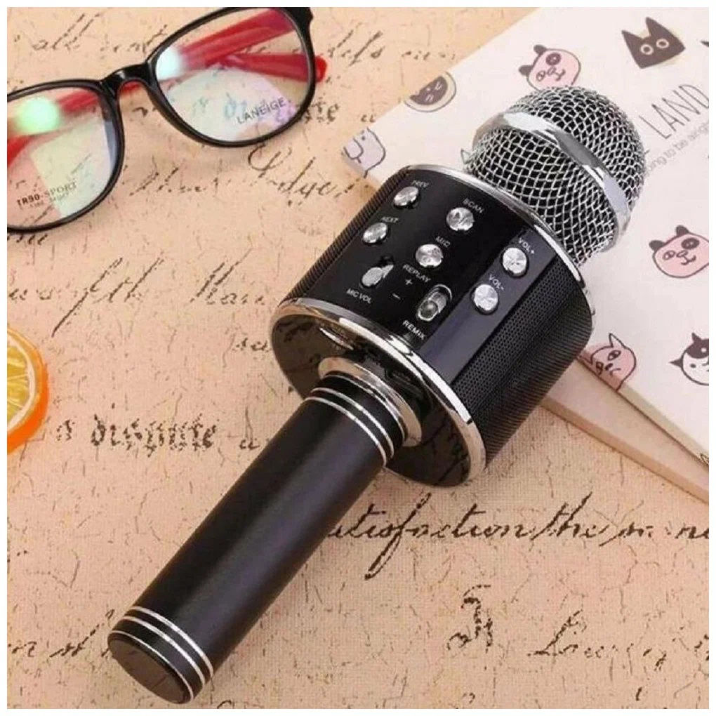 Microfon Karaoke 3 în 1 wireless cu difuzor, Microfon Karaoke WS858 Bluetooth foto 0