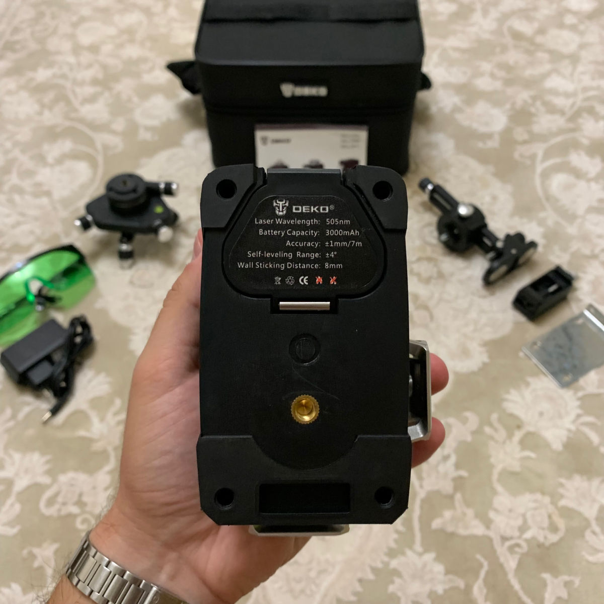 Laser Deko 3D PB2 12 linii +  magnet + acumulator + tripod + livrare gratis foto 8