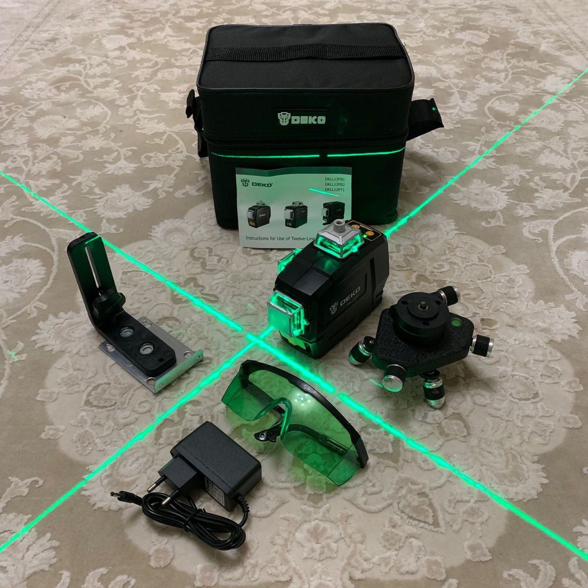 Laser Deko 3D PB1 12 linii + magnet + acumulator +  tripod + livrare gratis фото 3