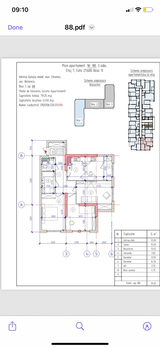 Apartament cu 3 camere, 80 m², Botanica, Chișinău foto 2