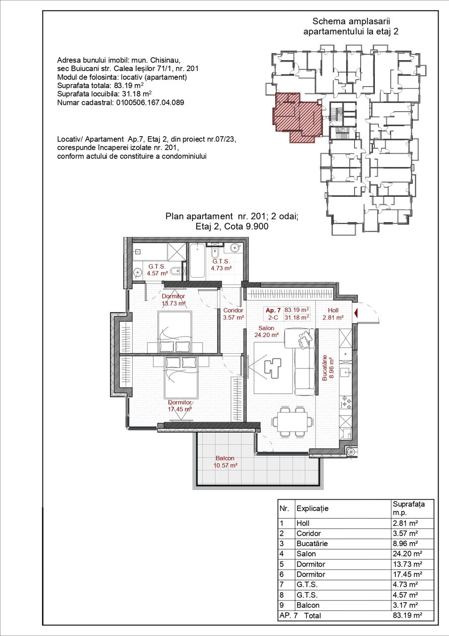 Apartament cu 2 camere, 83 m², Buiucani, Chișinău foto 4