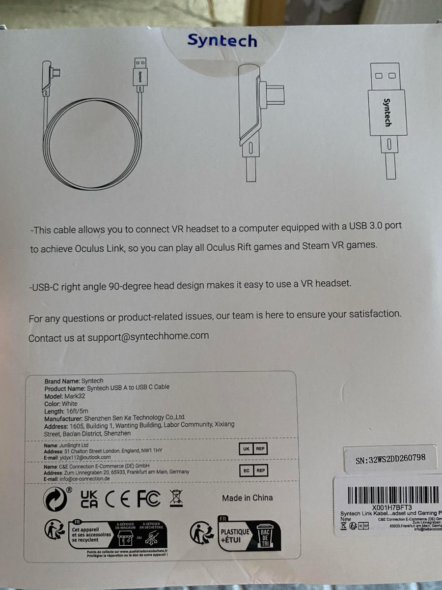 syntech link cable 16 ft 5 m foto 1