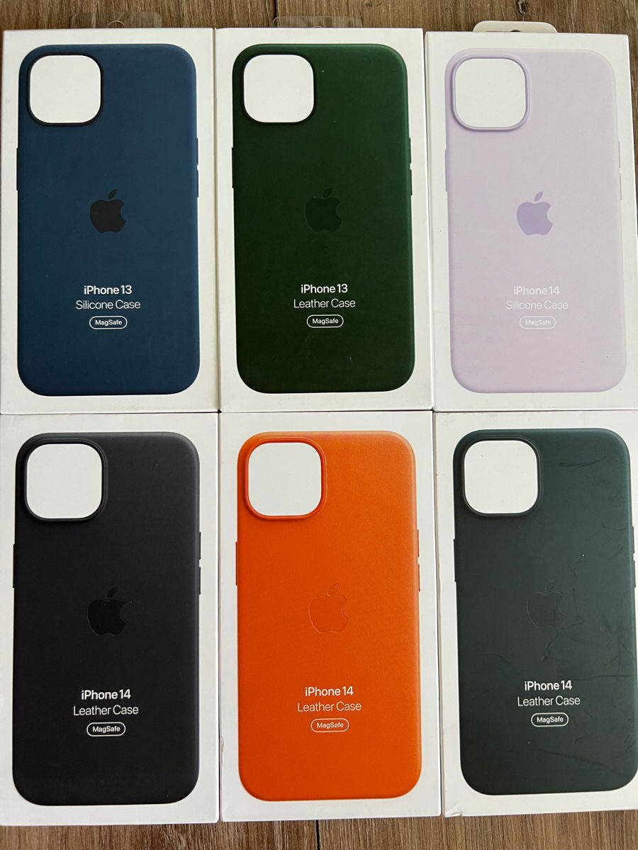 iPhone 13 Pro, 14/14 Pro, 14 Pro max, 14 Plus Leather&Silicone Case 100% Originale Sigilate foto 2