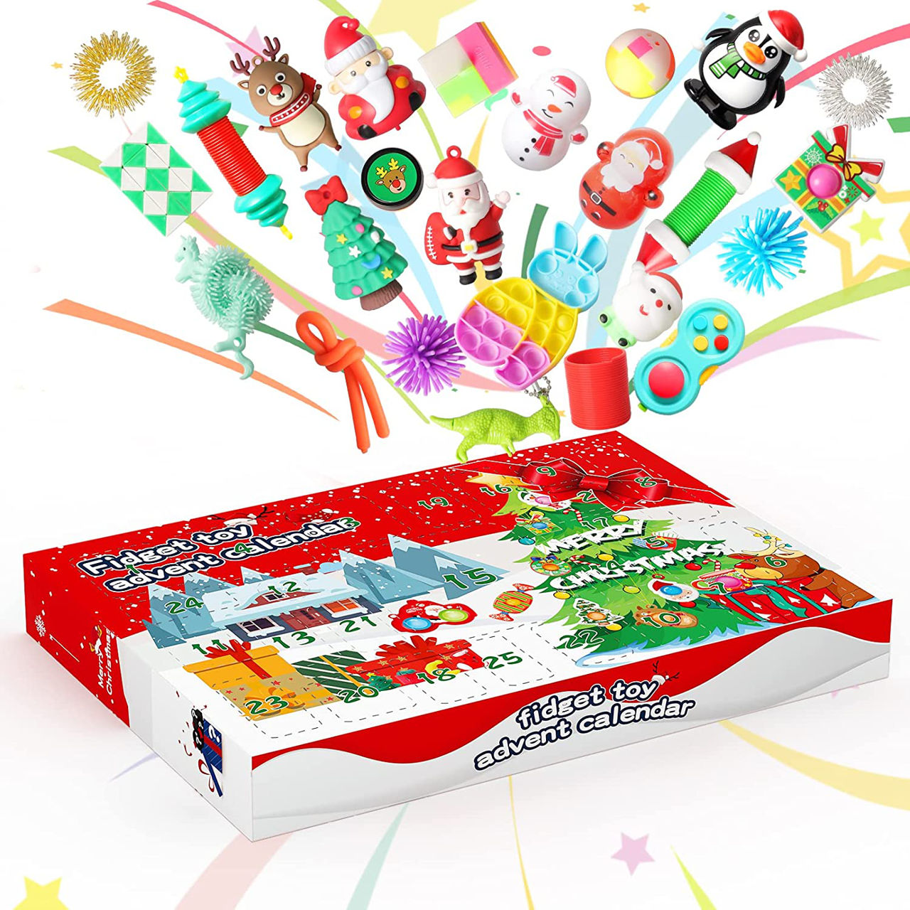 Calendar advent cu jucarii figurine 26buc