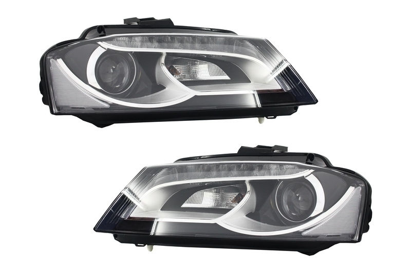 Faruri LED DRL compatibil cu Audi A3 8P 8P1 8PA (2009-2013) Facelift Look, фары foto 0