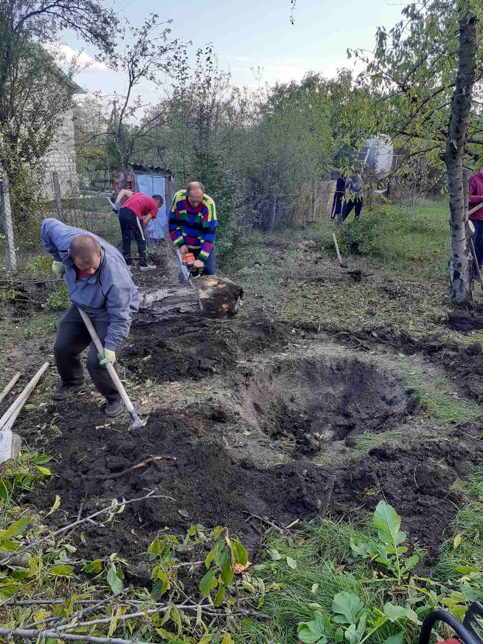 Curat in grădină Imprejurul casei Уборка на даче foto 4