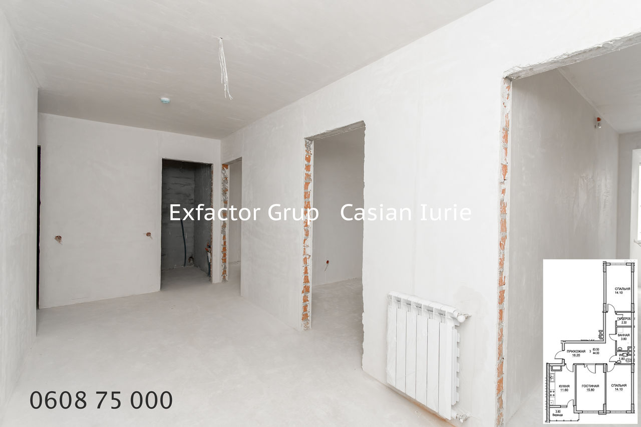 Apartament cu 3 camere, 87 m², Buiucani, Chișinău foto 6