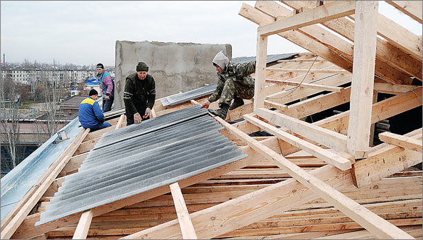 Замена шифера.Монтаж кровли.Ремонт крыши.