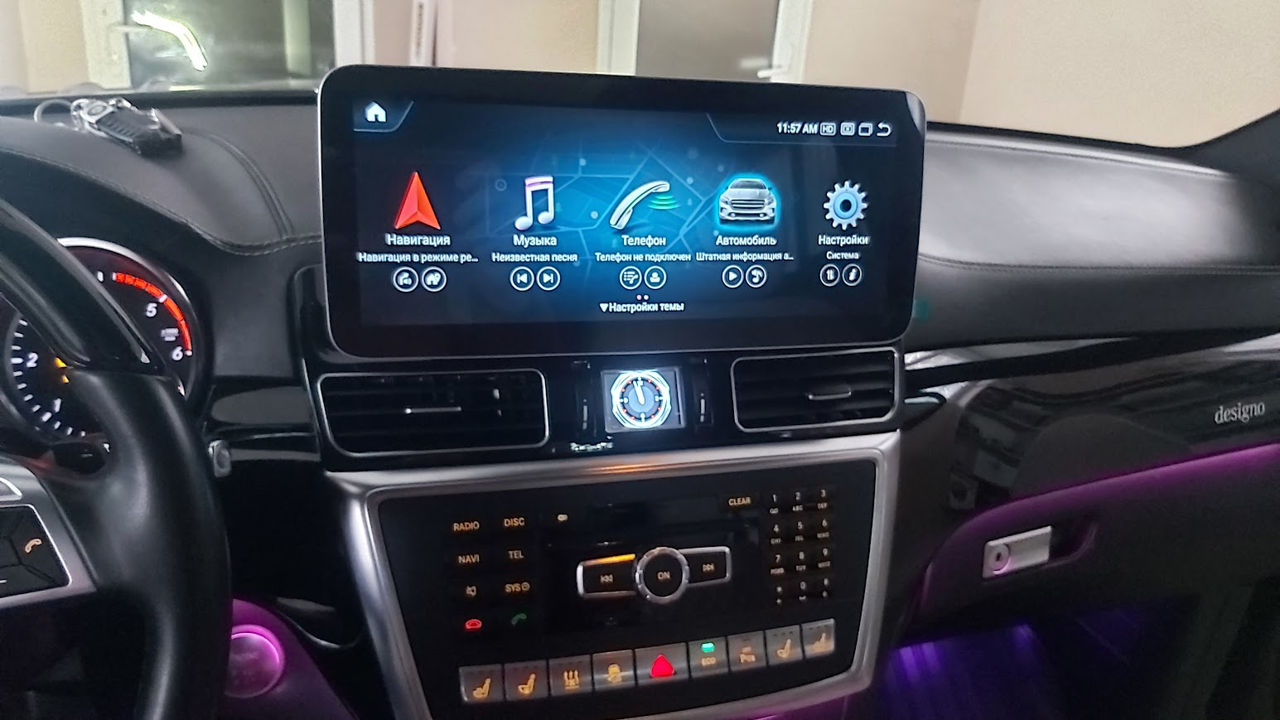 Установка штатных мониторов Mercedes с GPS на Android foto 1