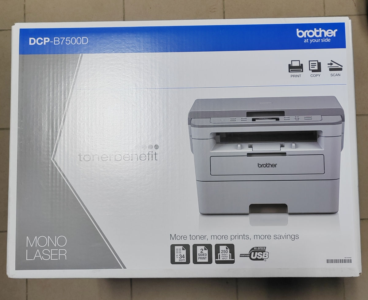 Новое МФУ Brother (japan) DCP-B7500D  с двусторонней печатью и 100%-м картриджом (2000стр) foto 1