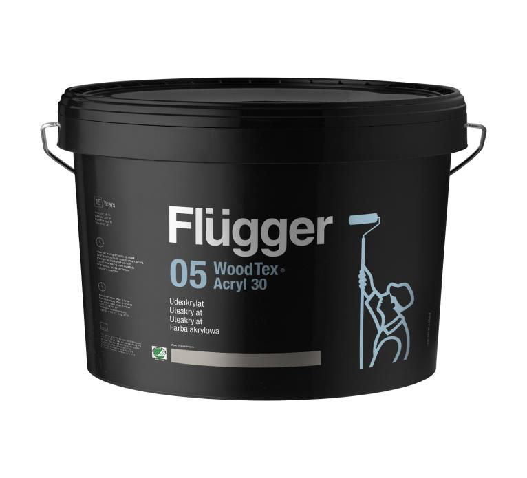 Flugger 03 Wood Tex Transparent,полуматовая прозрачная защита древесины,Flugger 05 Wood Tex Acryl кр фото 1
