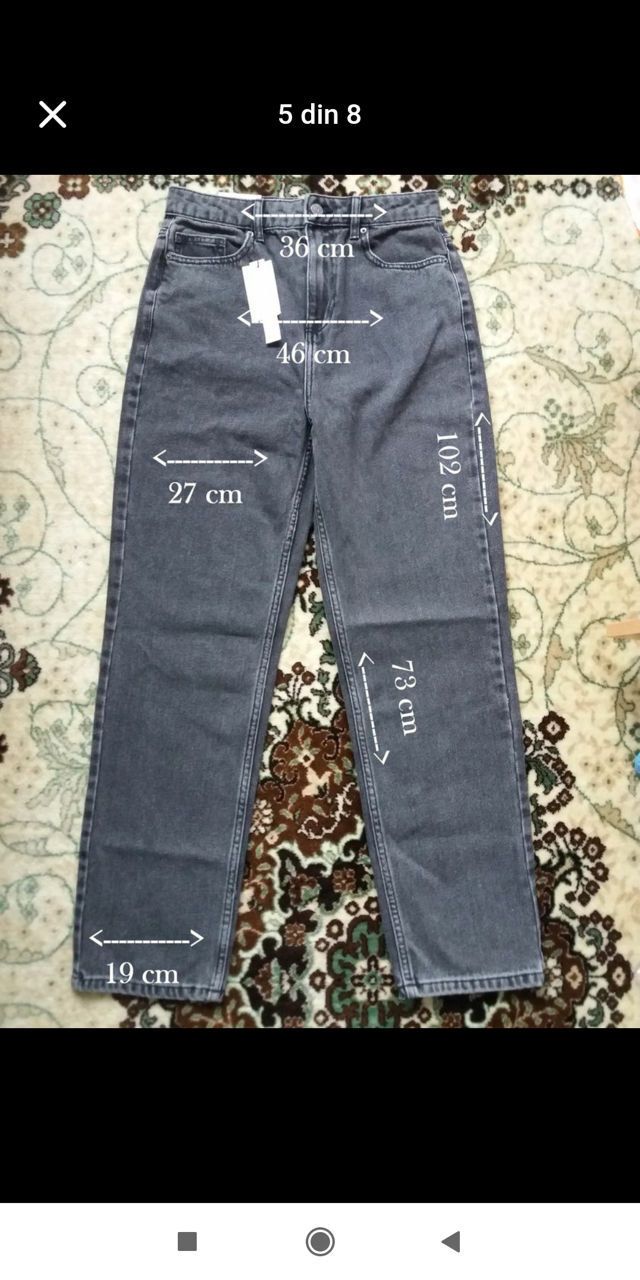 Nou! Blugi drepti, talie inalta, 100% cotton, marimea 28, 550 lei, sec. Ciocana foto 1