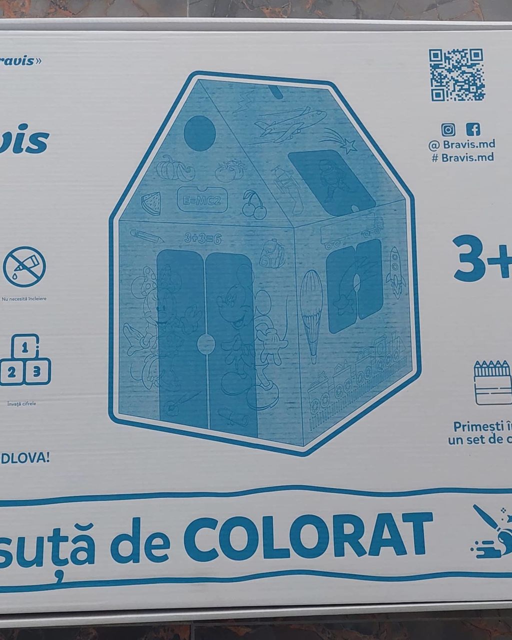Casuta din carton pentru colorat foto 4