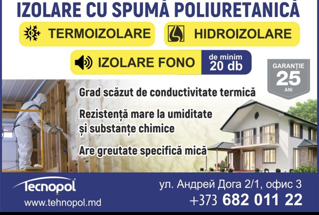 Termoizolare si hidroizolare a fundatiilor peretilor, mansardelor, cu spuma poliuretanica. foto 8