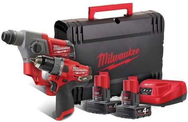 Set scule pe acumulator / набор инструментов  milwaukee m12 fpp2b-402x;12v 2 x 4ah; 4933459812 foto 0