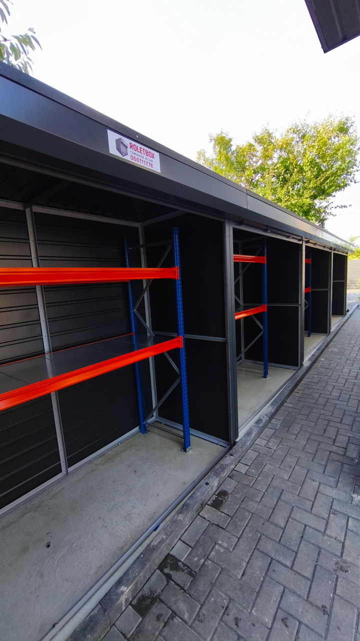 Dulap metalic RoletBox cu roletă și stelaje – perfect pentru parcare, balcon, grădină, curte. фото 8