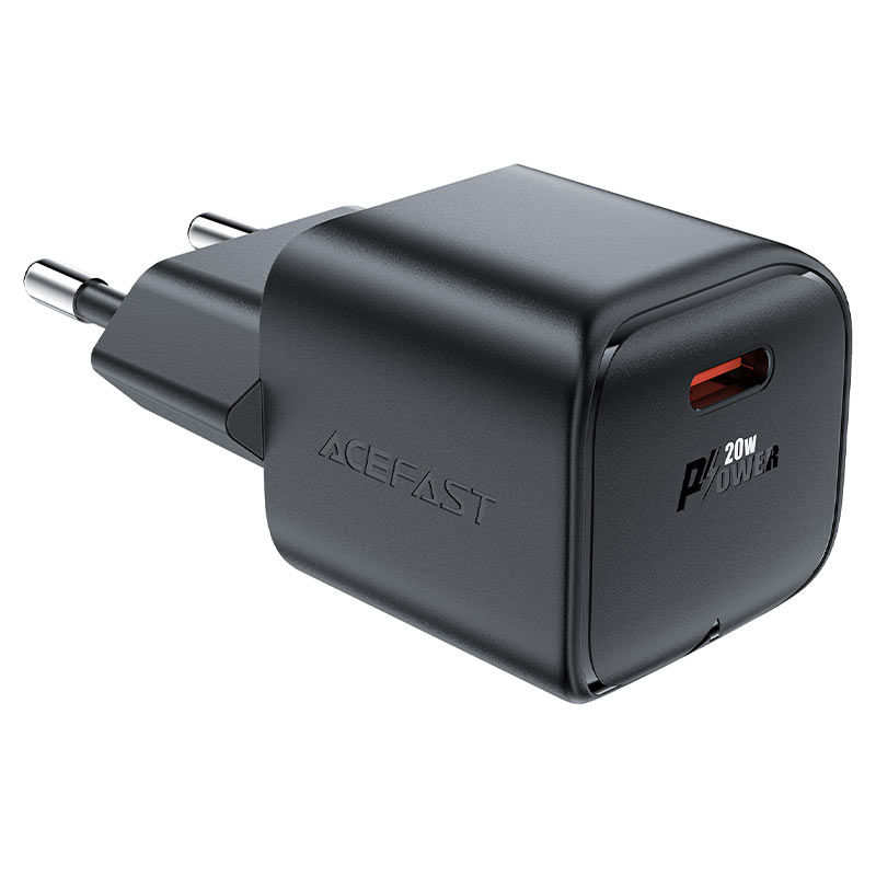 Încărcător AceFast A73 mini PD20W GaN USB-C, negru (UE) foto 2