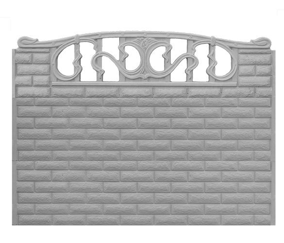 Gard ornamentat din beton neted foto 8