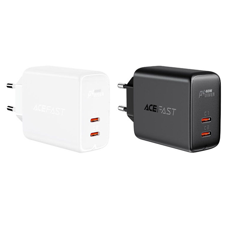 Încărcător cu două porturi ACEFAST A9 PD40W(USB-C+USB-C). foto 0