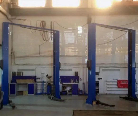 Подъемник 2-ух стоечный Hauvrex 4т с верхн.синхрониз. 380V HTL3040 foto 1