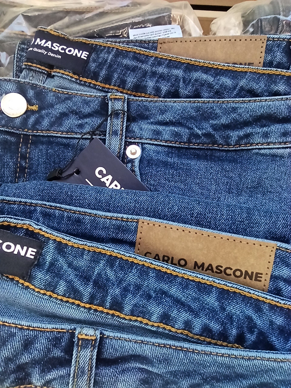 En-gros! Blugi bărbătești Carlo Mascone | 815 perechi | Regular Fit | Dark Blue & Blue foto 6