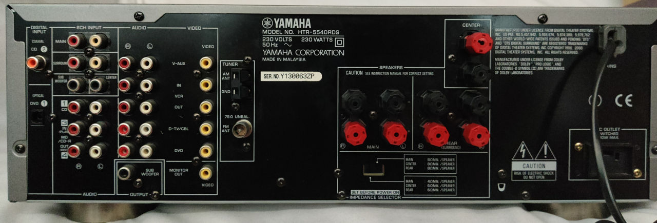 Yamaha HTR-5540RDS Как новый в идеальном состояний фото 11