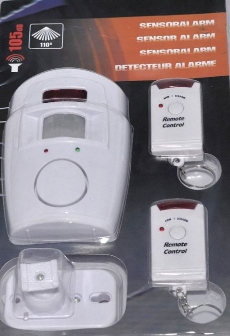 Alarma wireless cu senzor de miscare si doua telecomenzi foto 1