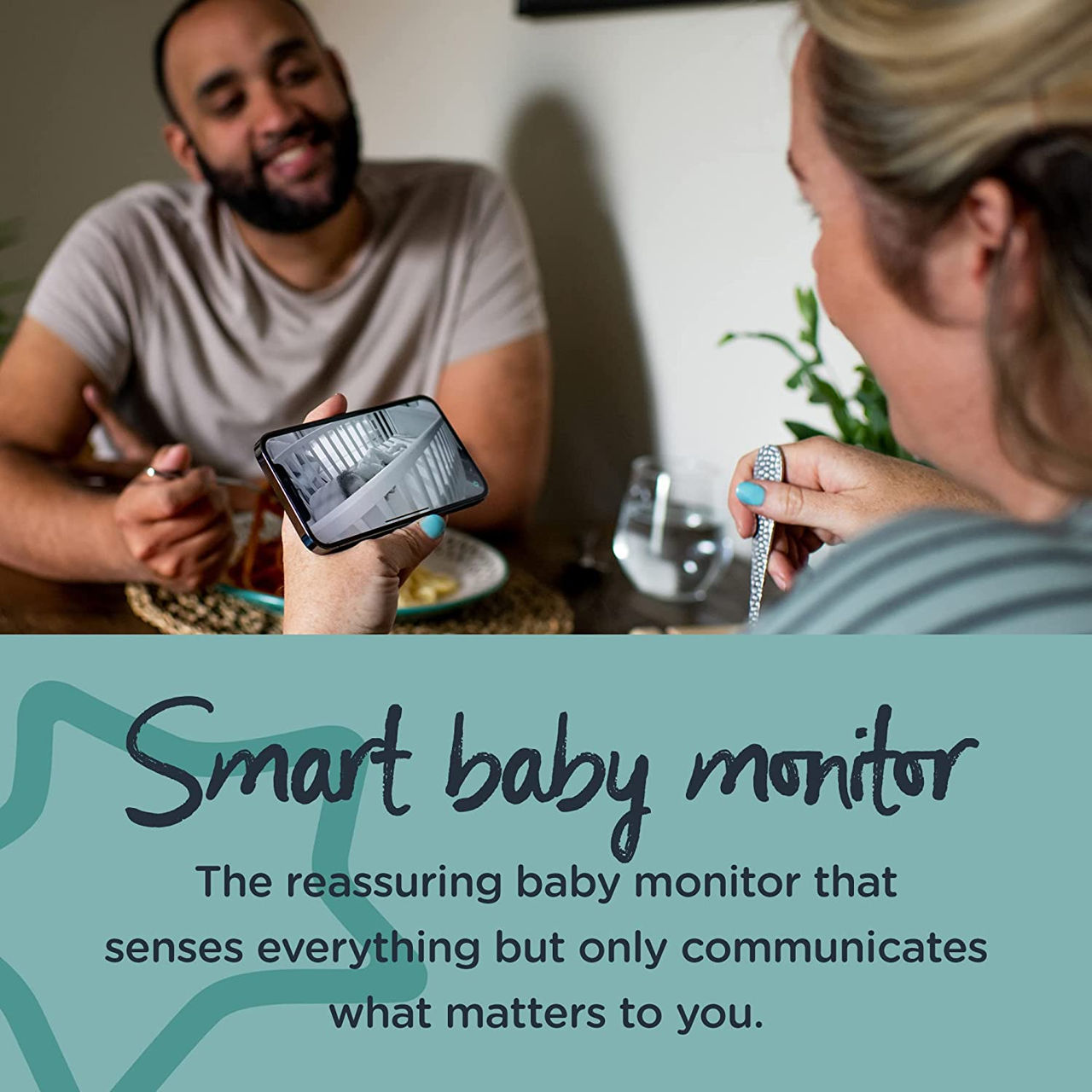 Monitor Tommee Tippee Dreamsense inteligent pentru bebeluși activat pentru aplicație foto 4