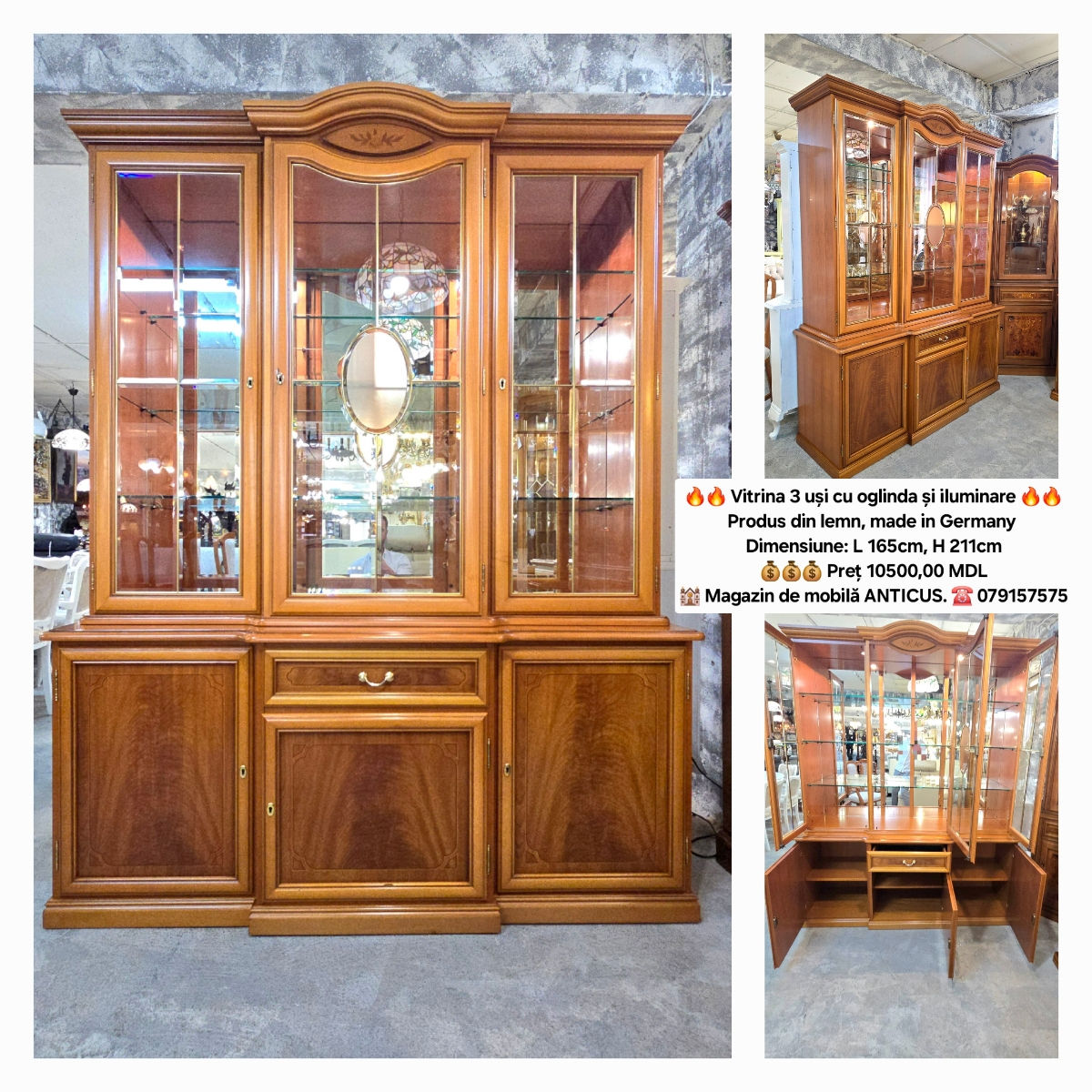 Vitrina, dulap, bufet, dresoir, comod, буфет-витрина, сервант, буфет из массива дерева , комоды фото 12