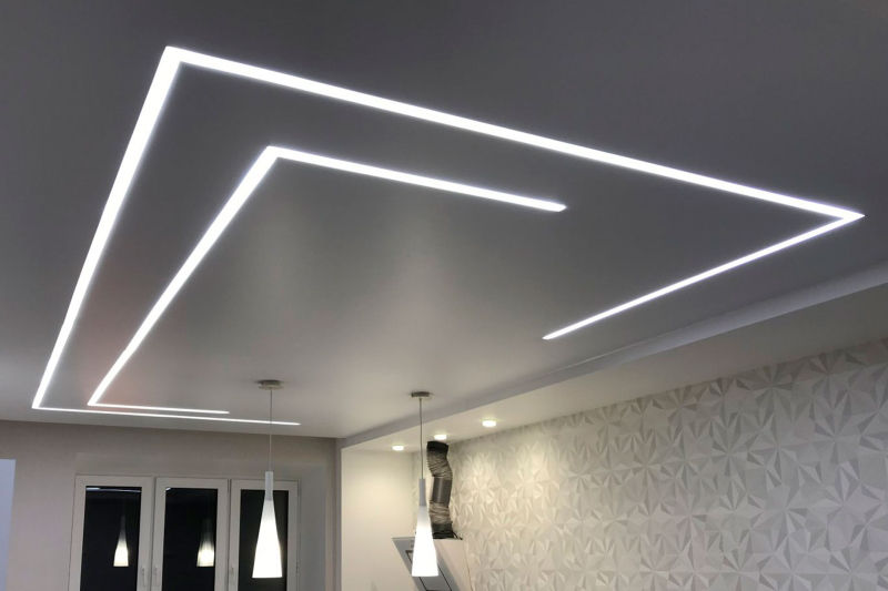 Profil din aluminiu pentru bandă LED incastrat rigips în Moldova, panlight, profil LED incastrat foto 16