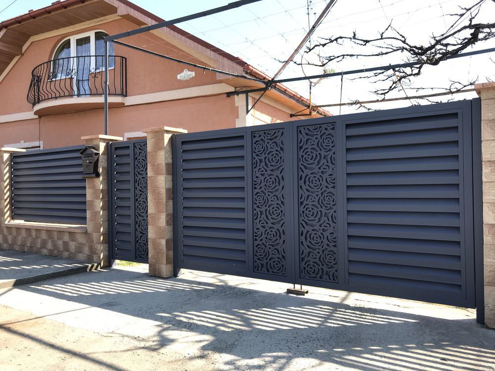Porti din jaluzele cu taiere  de plazma Ворота жалюзи + плазменная резка фото 12