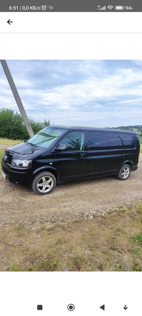 Volkswagen T 5 +,bază lungă,6 locuri,6viteze,140k.p.revizie tehnica 05.2026. фото 1