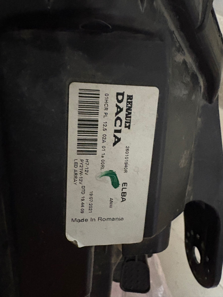 Far led  dreapta  Dacia  Logan 3, Sandero 3, Joger  foto 2