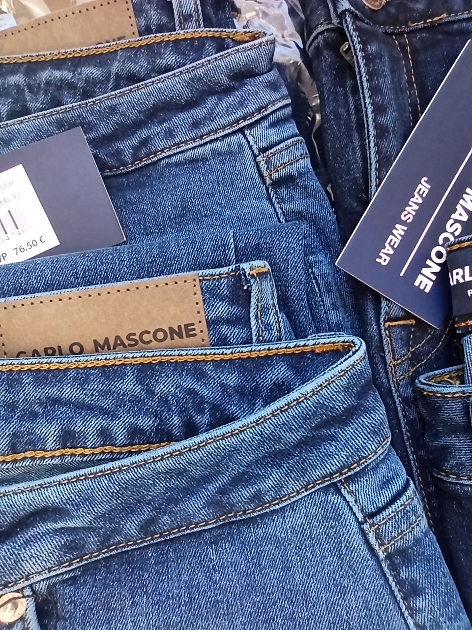 En-gros! Blugi bărbătești Carlo Mascone | 815 perechi | Regular Fit | Dark Blue & Blue foto 9