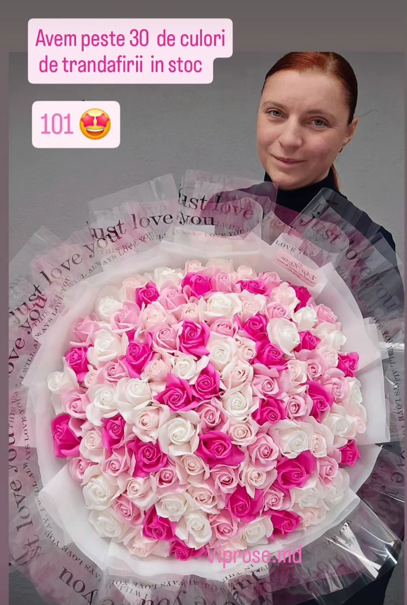 Buchet 101 trandafiri  foto 5