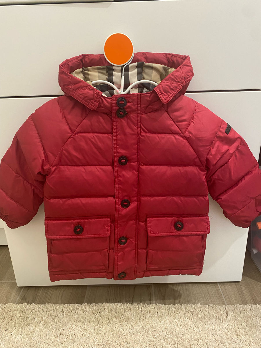 Детская тёплая куртка Фирмы Burberry Размер 18м, 86 см