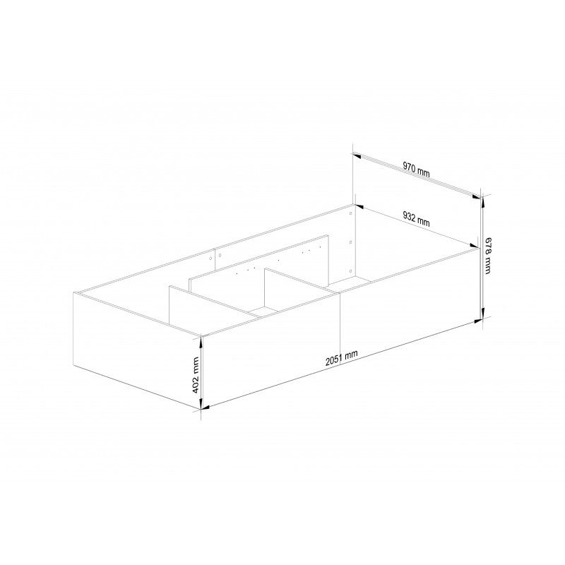 Pat 90x200 cu saltea Akord foto 3