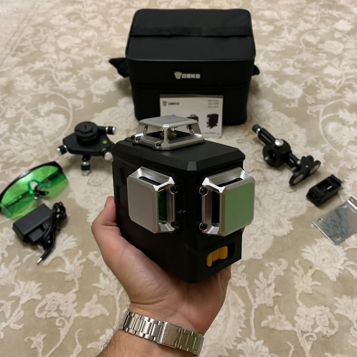 Laser Deko 3D PB2 12 linii +  magnet + acumulator + tripod + livrare gratis foto 3