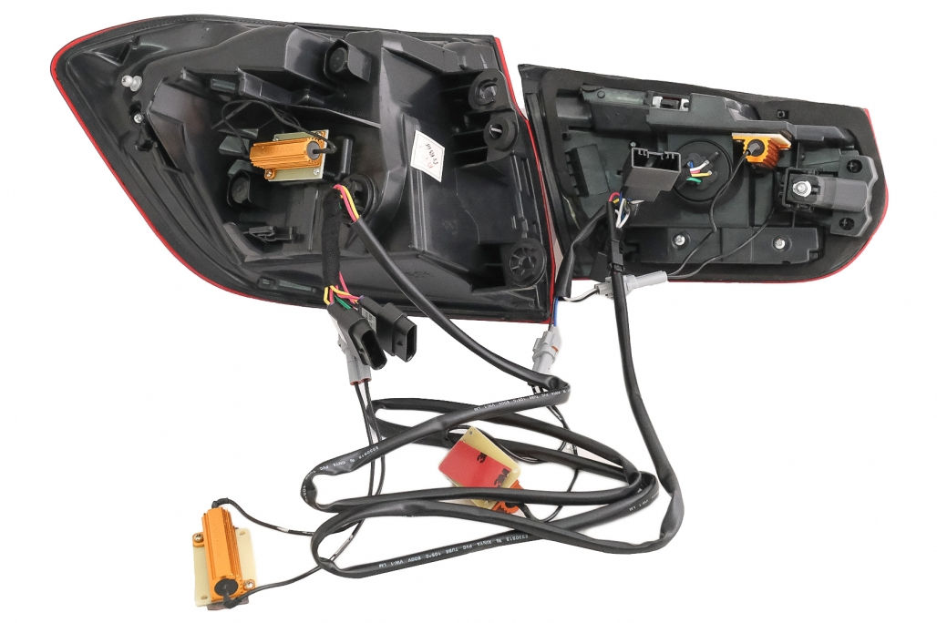 Stopuri OLED compatibil cu BMW Seria 3 F30 (2011-2019) F35 F80 Rosu Fumuriu M4 Design cu Semnal Dina foto 2