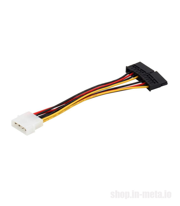 PSU Power Adapter 4pin IDE Molex Male to 2 SATA (Dual SATA) 15 Pin Female foto 1