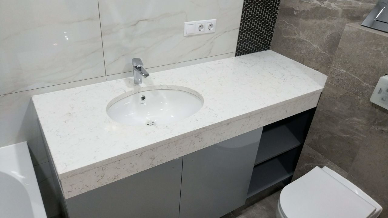 Столешницы для ванной комнаты из искусственного камня