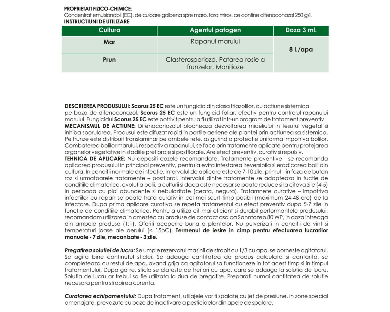 Super Oferta !!! Fungicid Scorus 25 EC (difenoconazol 250 g/l), Ambalaj: 5 ml., 50 ml. foto 5