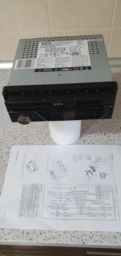 AEG AR 4026 BT DVD MP3 Bluetooth. Авторадио с выдвижным экраном. foto 1