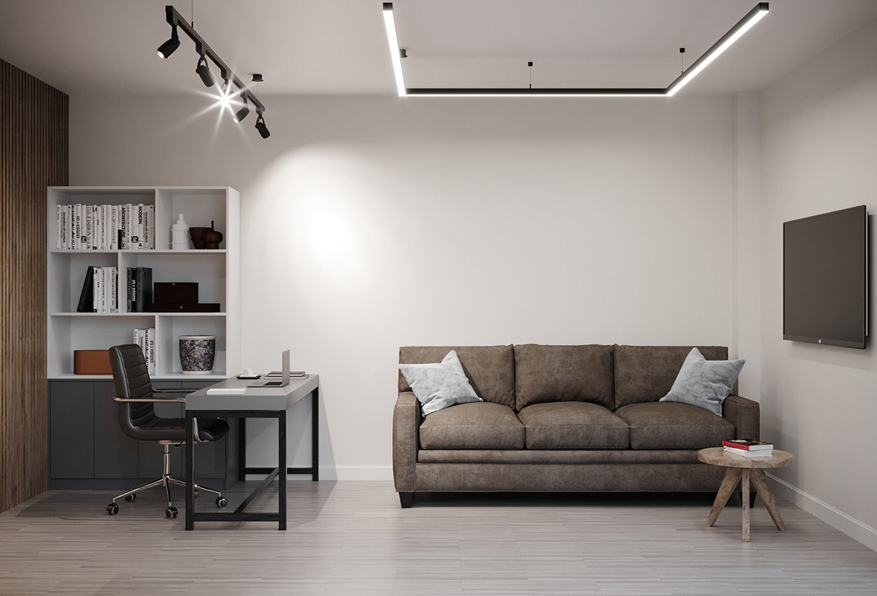 Design interior - Cafenea / stil modern/ Parter/ 72m2/ proiecte/ construcții/ renovări / 3D фото 1