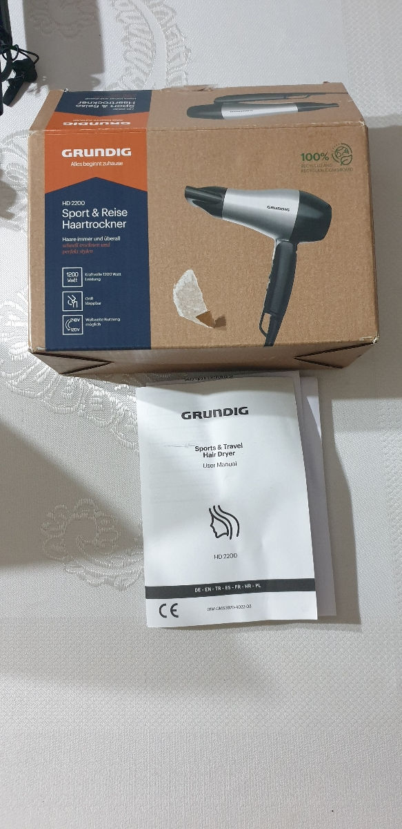 Vind fen pentru uscarea si aranjatea parului Grundig stare nou. фото 2