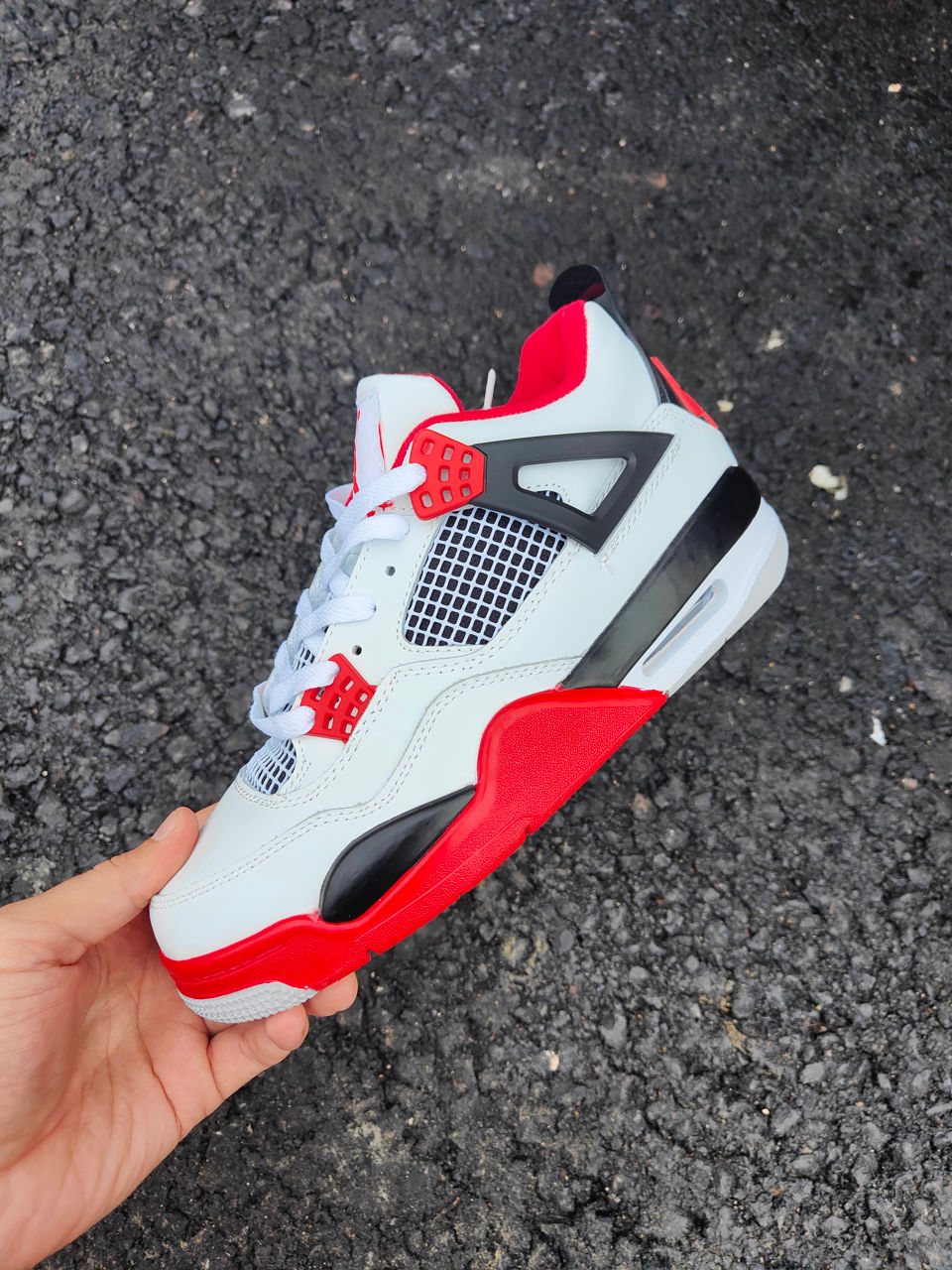 jordan 4 red white black