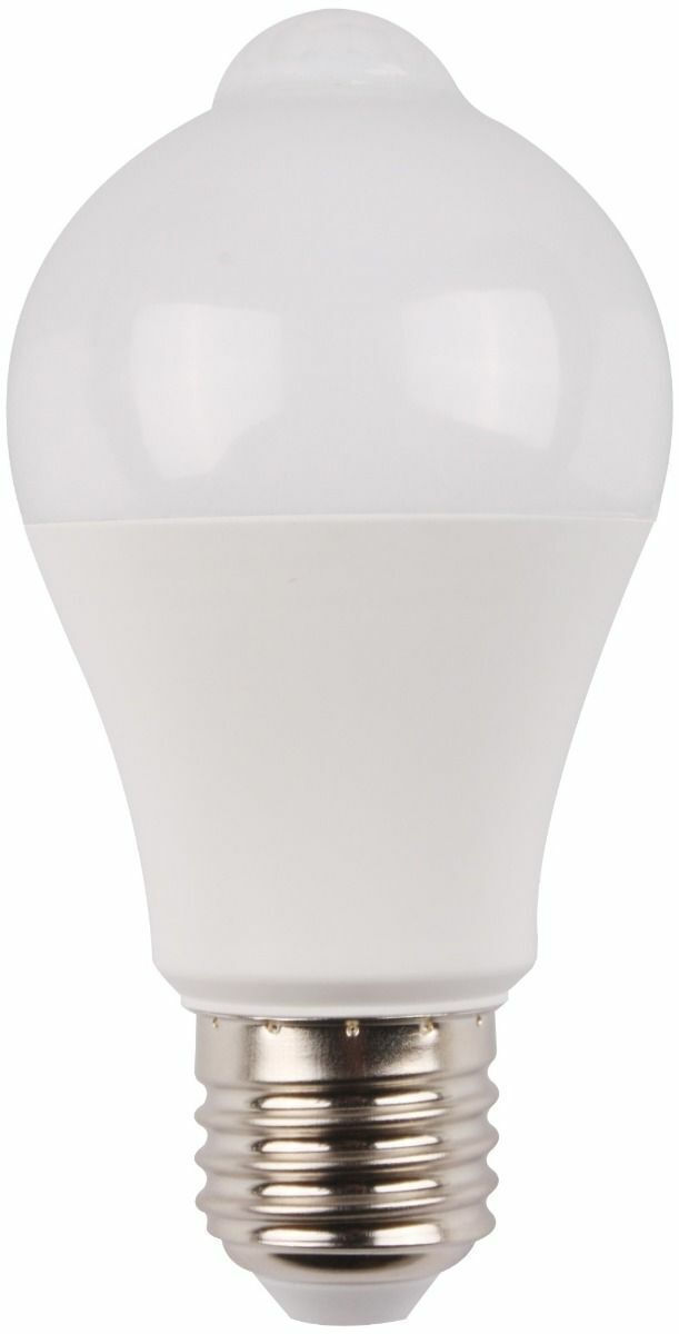 Lampa LED cu senzor de miscare Avide ASG27NW-8.8W-PIR pentru prize E27 si forme A60, culoare alb neu foto 0