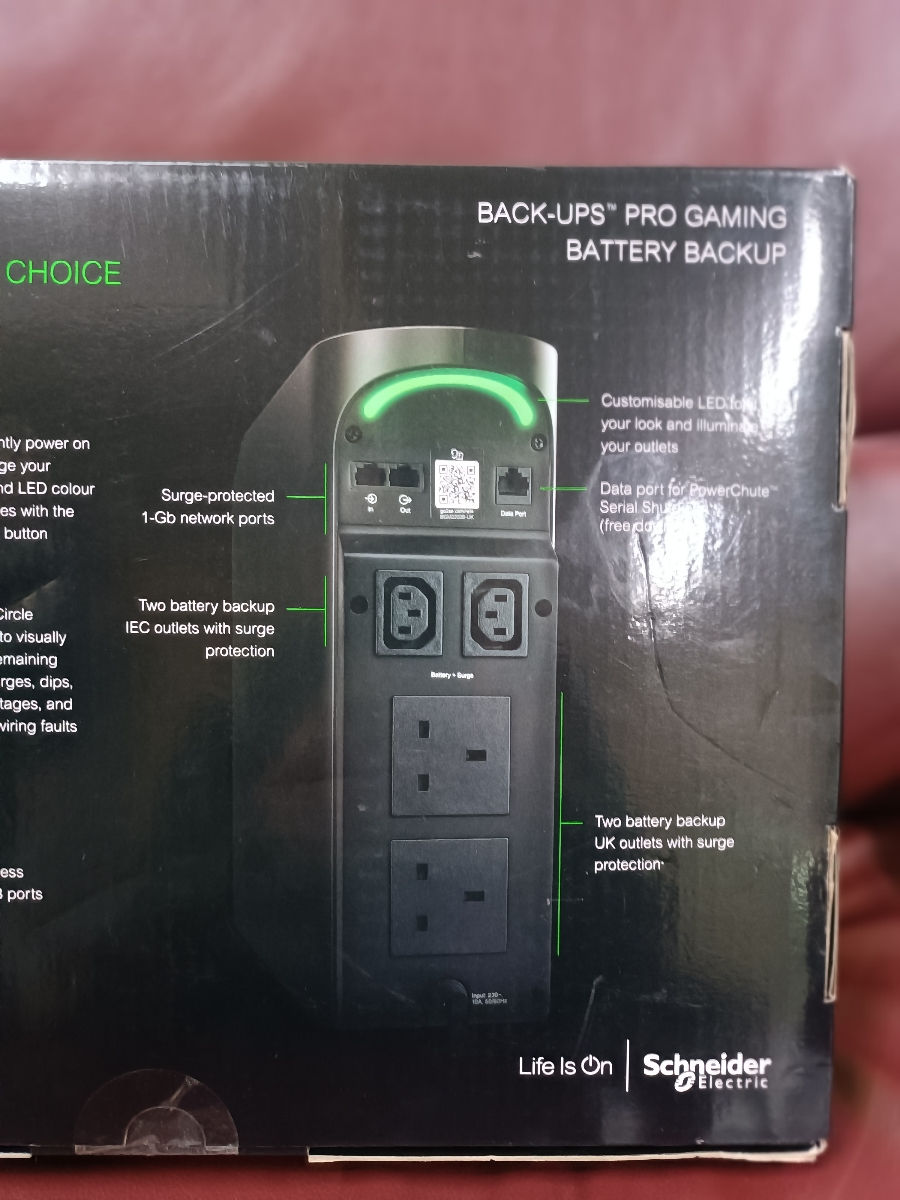 APC Back-UPS Pro Gaming UPS, 1500VA Sinewave Battery Backup, USB-C Charging & AVR, BGM1500B-US фото 1